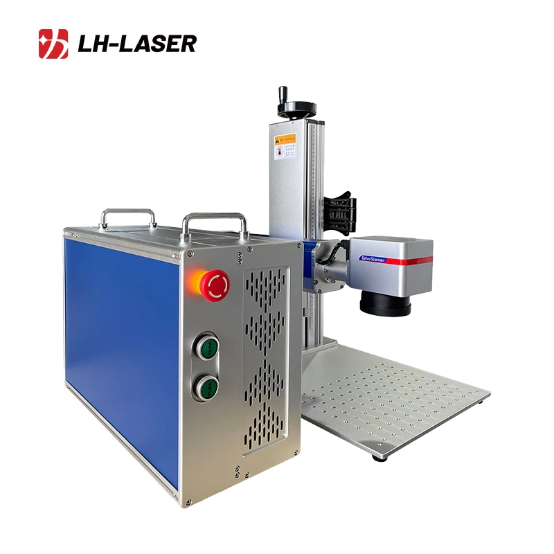 Portable 20W/30W/50W Fiber Laser Marking Machine For Metal factory